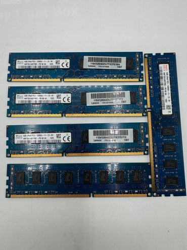 Lot 5x 4Go RAM DDR3 PC3-12800 1600MHz SK Hynix Lenovo DIMM Bureau – 20Go Total