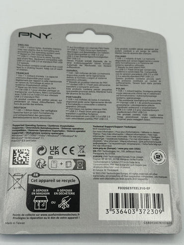 Clé USB PNY 32 Go – USB 3.1 – Ultra rapide – Neuve sous blister
