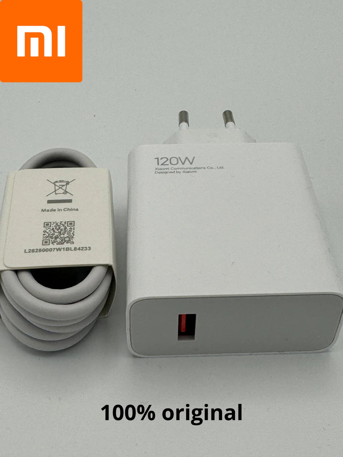 Chargeur XIAOMI 120W d'origine 100% + Cable USB-Type-C