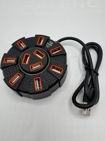 Hub USB 10 Ports – Adaptateur Multi-Ports avec LED