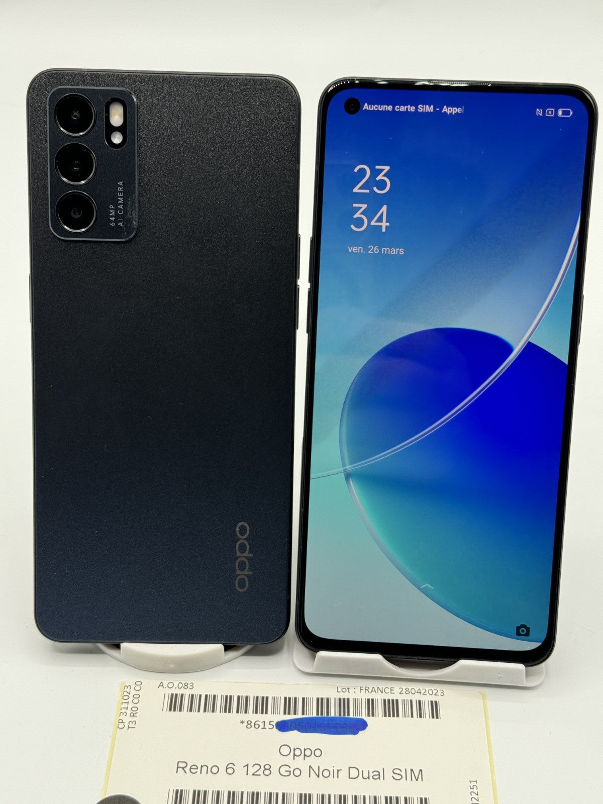 Oppo Reno 6 Noir – 128 Go / 8 Go RAM – Très Propre