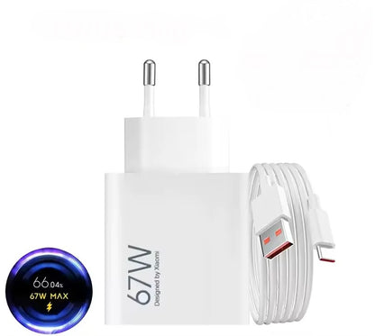 Chargeur type-C XIAOMI 67W d'origine 100% + Cable Type-C