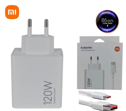 Chargeur XIAOMI 120W d'origine 100%  + Cable USB-Type-C