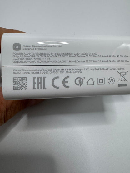 Chargeur XIAOMI 120W d'origine 100%  + Cable USB-Type-C