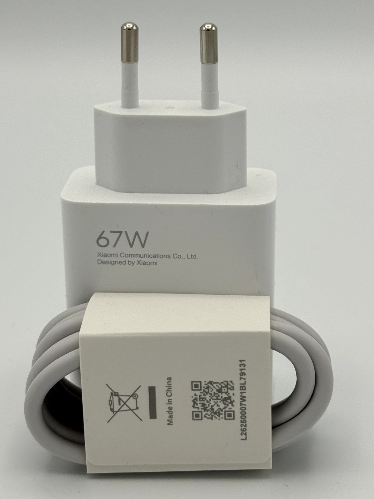 Chargeur type-C XIAOMI 67W d'origine 100% D 'origine +Cable 6A Type-C-(Ref 6A)