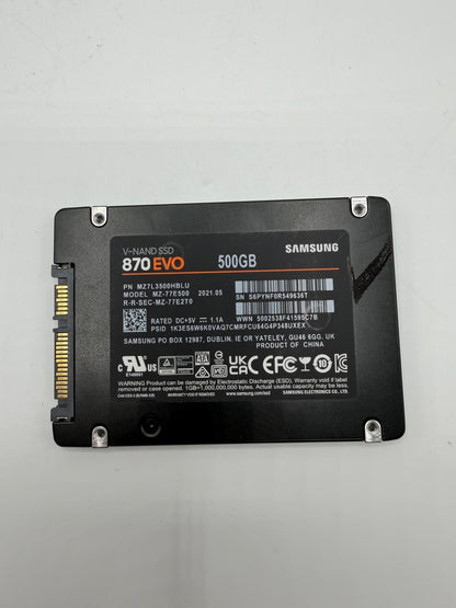 SSD SATA 2.5 500Go Samsung 850 860 870 EVO Crucial MX500 BX100 MX200 - Au choix