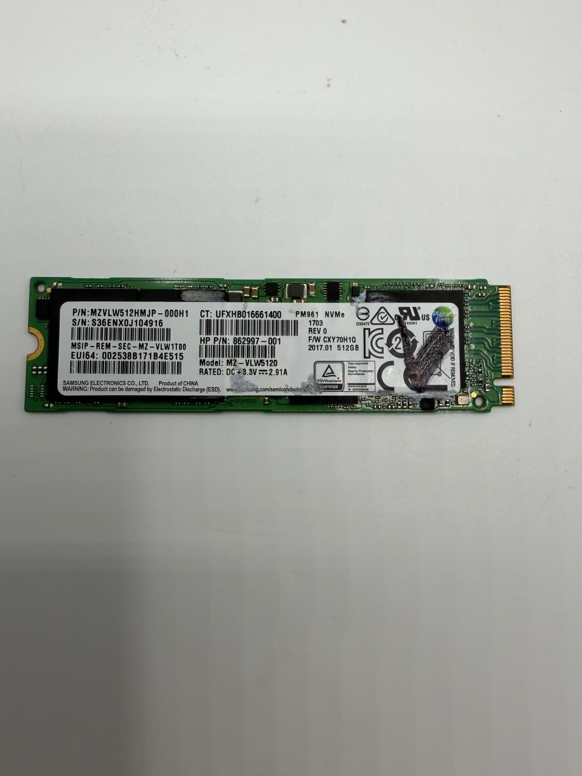 SSD NVMe M.2 2280 512Go Samsung Toshiba Intel WD Micron SK hynix Kioxia Kingston