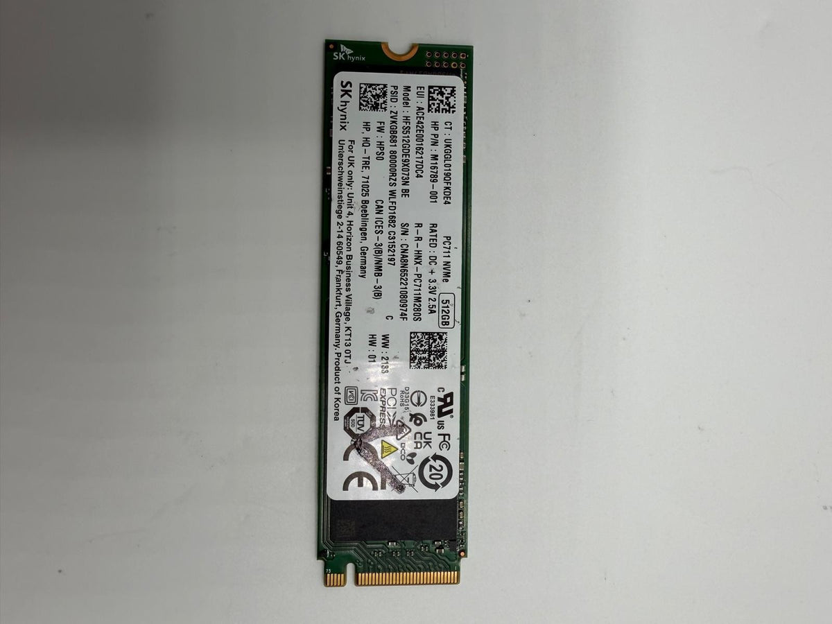 SSD NVMe M.2 2280 512Go Samsung Toshiba Intel WD Micron SK hynix Kioxia Kingston