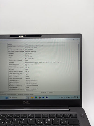 Dell Latitude 7300 i5-8365U / 16Go RAM / 256Go SSD / 13,3" / Win11 Pro – Ref A5