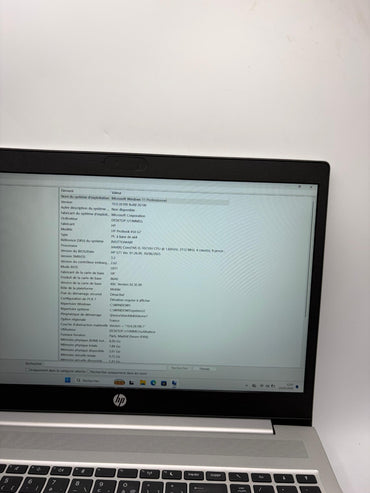 HP ProBook 450 G7 – i5-10210U / 8Go RAM / 256Go SSD / 15,6" / Win11 Pro –Ref M58