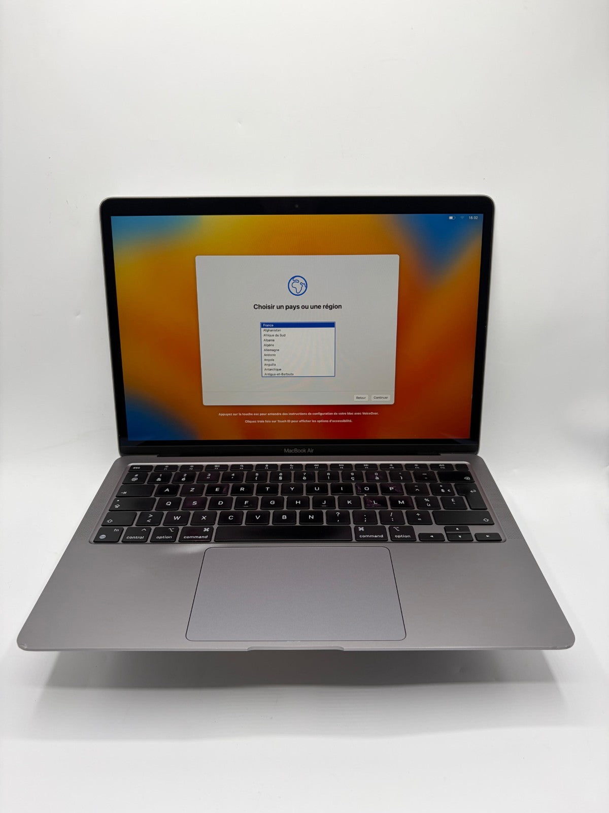 Apple MacBook Air A2337 M1 8-Core 8Go 256Go SSD 13,3" macOS Ventura – Réf AT36