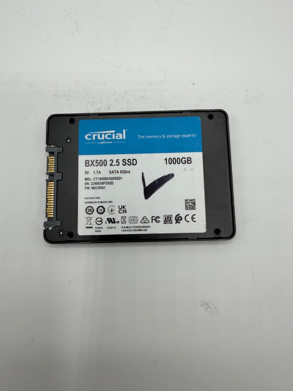SSD SATA 2.5 1To Samsung 860 EVO 860 QVO 870 QVO Crucial BX500 - Au choix