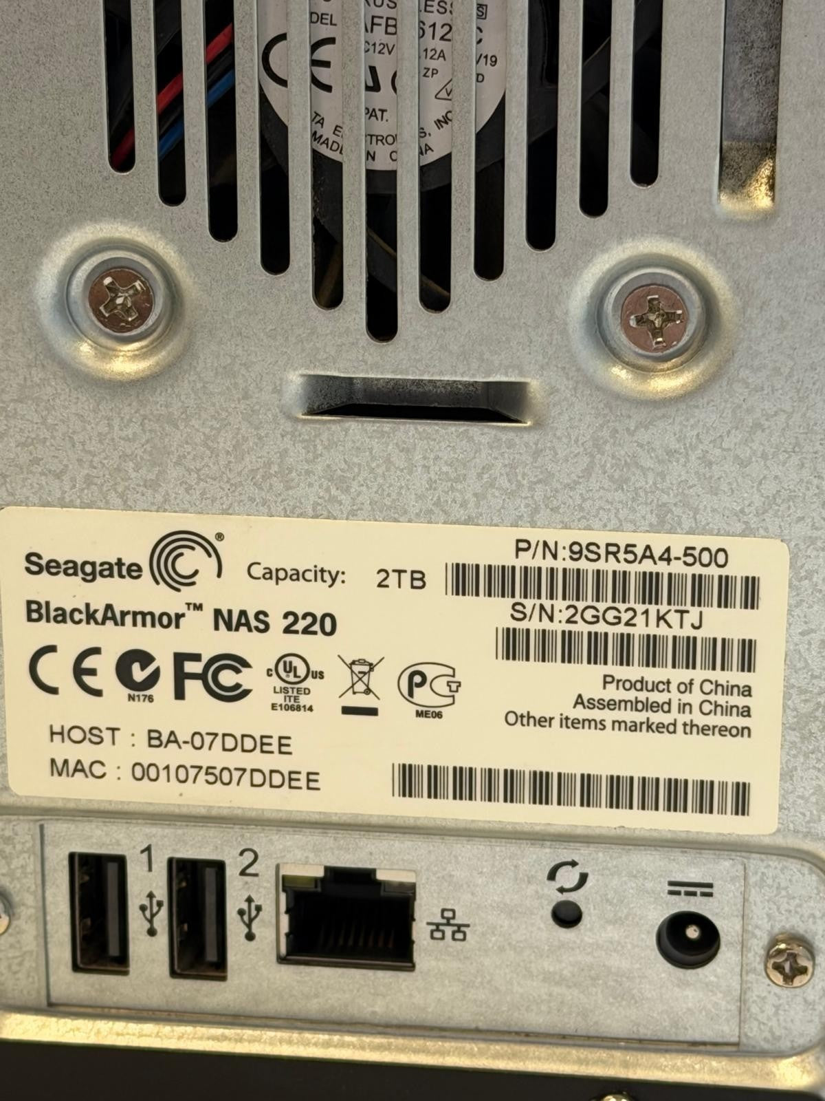 NAS Seagate BlackArmor NAS 220 2 Baies Stockage Réseau Sans Disque