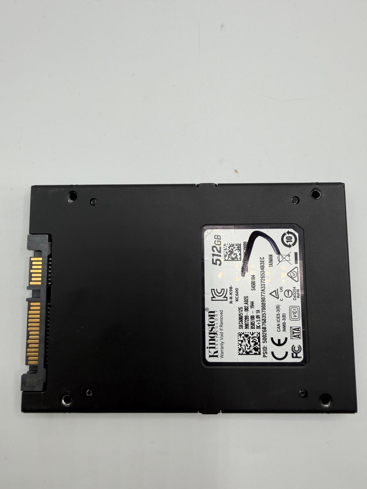 SSD SATA 2.5" 512Go Samsung Kingston SanDisk Intel WD Micron ADATA Patriot