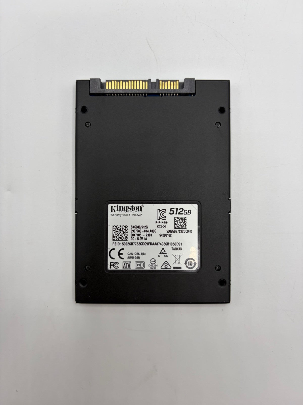 Disque Dur SSD Kingston KC600 512Go SATA III 2,5" – Testé Hard Disk Sentinel