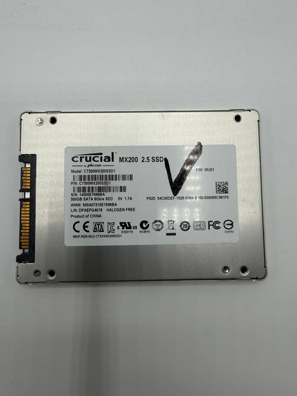 SSD SATA 2.5 500Go Samsung 850 860 870 EVO Crucial MX500 BX100 MX200 - Au choix