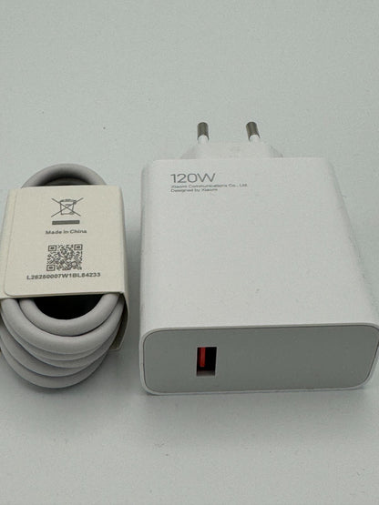 Chargeur XIAOMI 120W d'origine 100%  + Cable USB-Type-C
