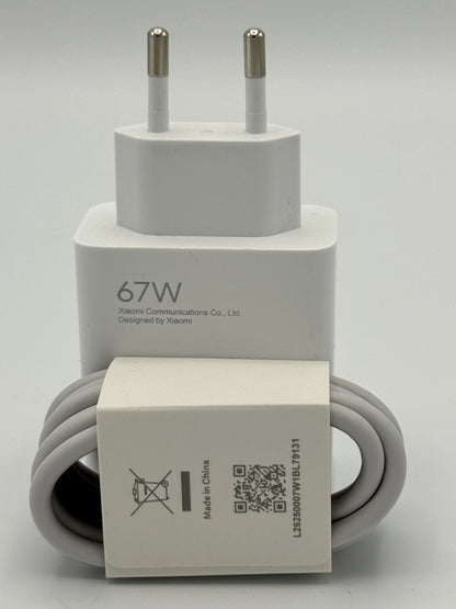 Chargeur type-C XIAOMI 67W d'origine 100% D 'origine +Cable 3A Type-C