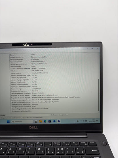 Dell Latitude 7300 i5-8365U / 16Go RAM / 256Go SSD / 13,3" / Win11 Pro – Ref A5