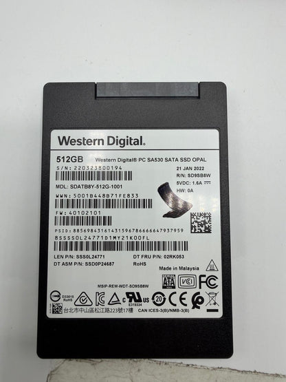 SSD SATA 2.5" 512Go Samsung Kingston SanDisk Intel WD Micron ADATA Patriot