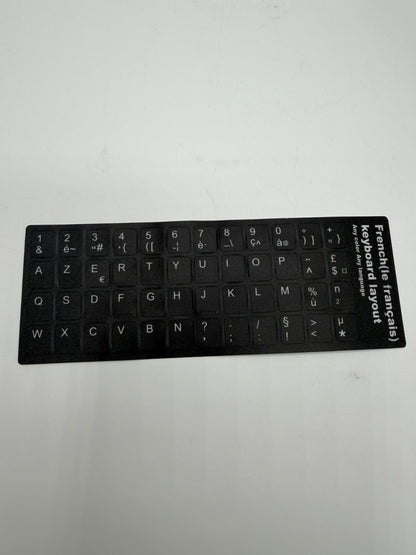 Stickers Autocollants Clavier Français AZERTY – Noir – PC Portable / Clavier