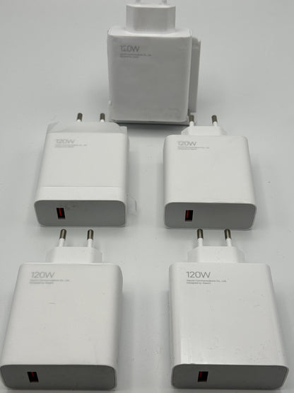 lot de 5 chargeur  XIAOMI 120W d'origine 100% sans cable adaptateur seul