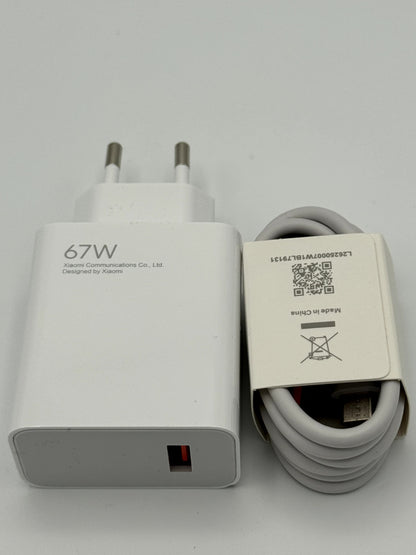 Chargeur type-C XIAOMI 67W d'origine 100% D 'origine +Cable 3A Type-C