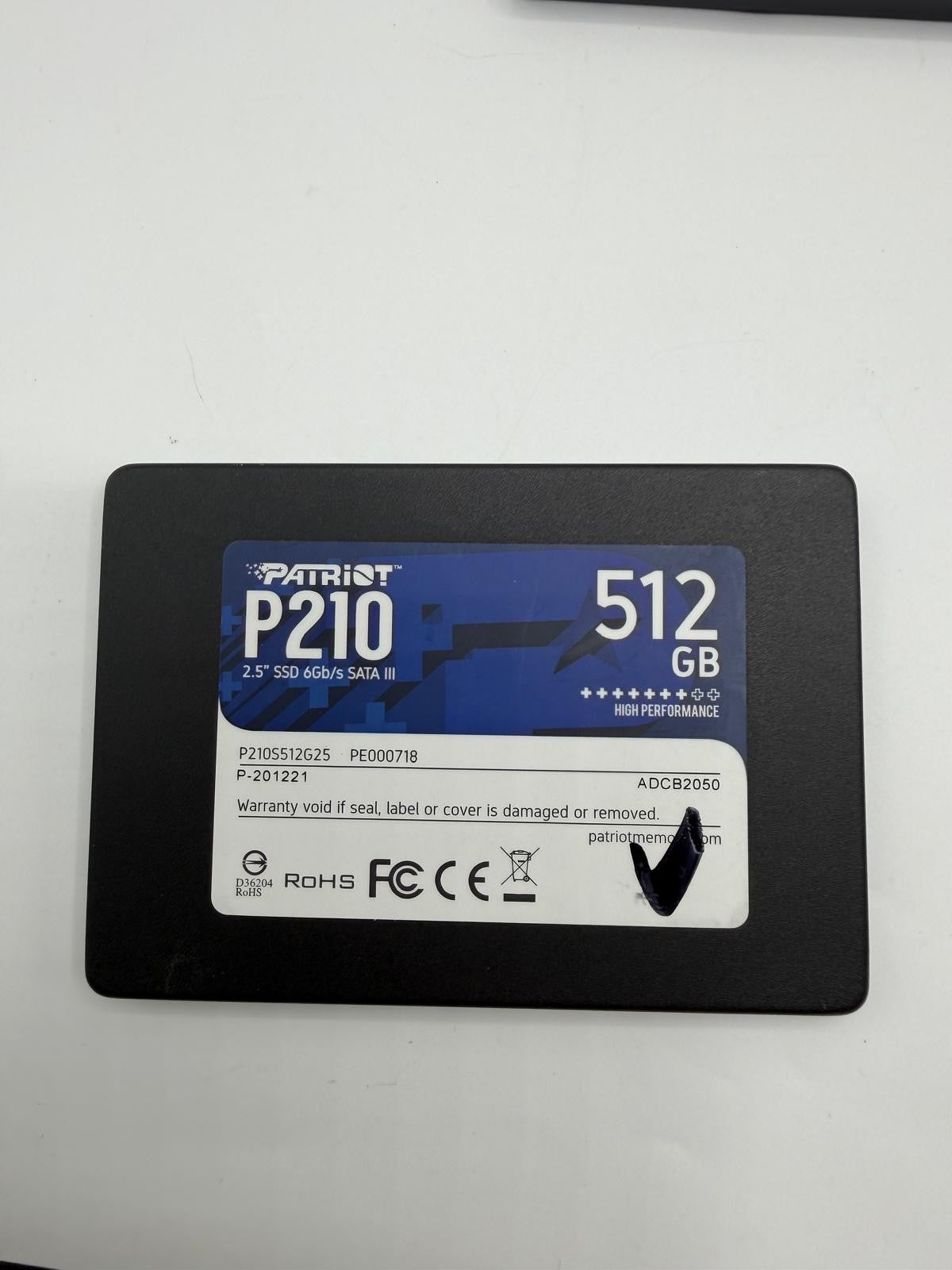 SSD SATA 2.5" 512Go Samsung Kingston SanDisk Intel WD Micron ADATA Patriot