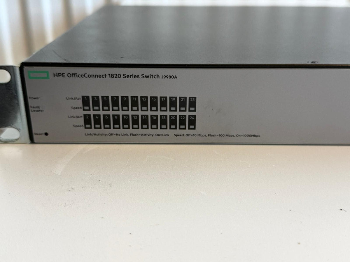 Switch HPE OfficeConnect 1820 J9980A 24 Ports Gigabit + 2 SFP Manageable