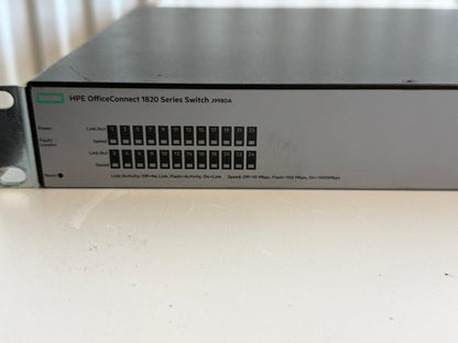 Switch HPE OfficeConnect 1820 J9980A 24 Ports Gigabit + 2 SFP Manageable