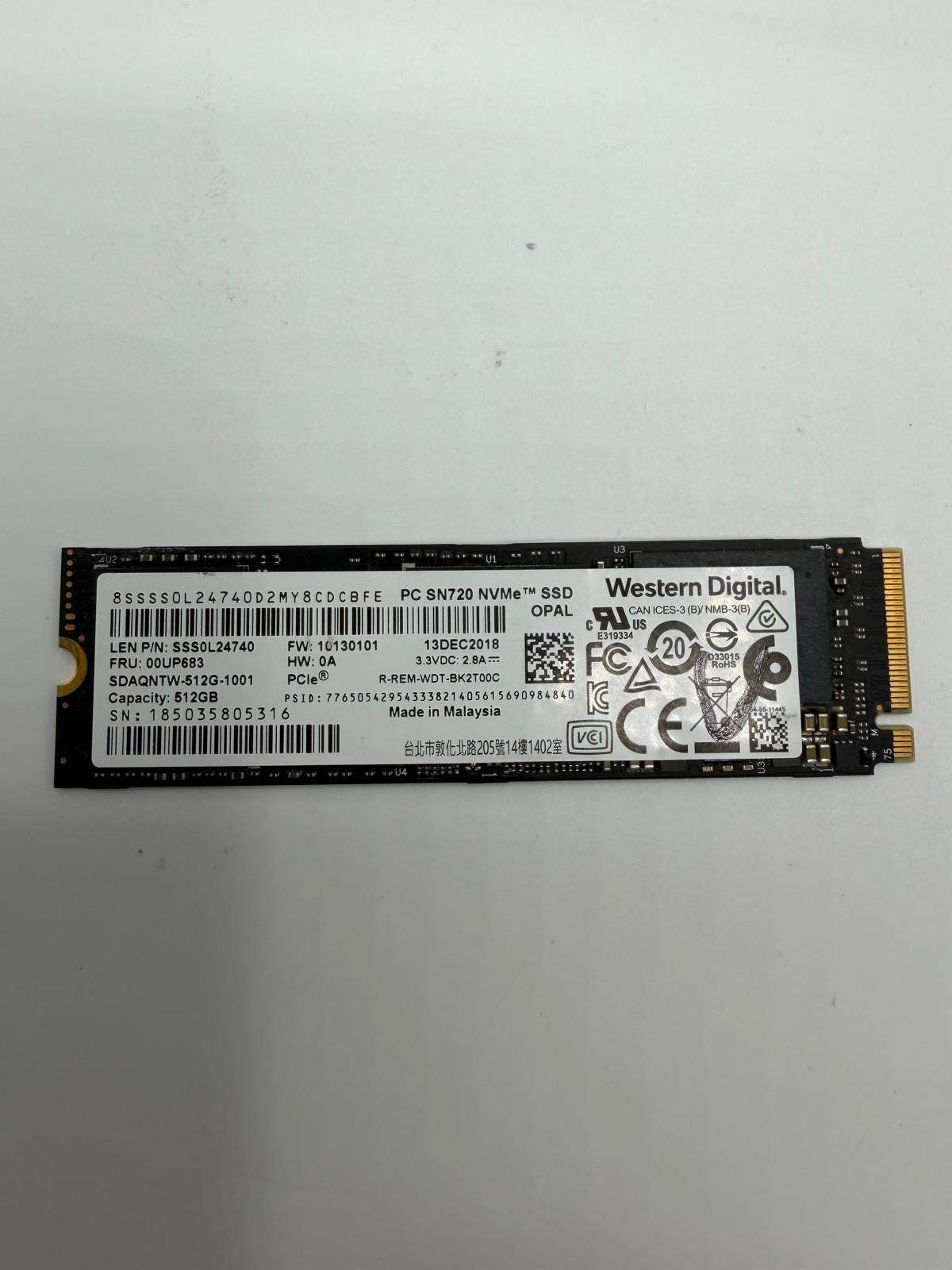 SSD NVMe M.2 2280 512Go Samsung Toshiba Intel WD Micron SK hynix Kioxia Kingston