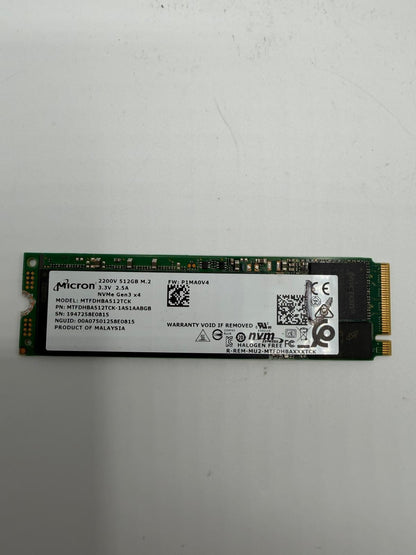 SSD NVMe M.2 2280 512Go Samsung Toshiba Intel WD Micron SK hynix Kioxia Kingston