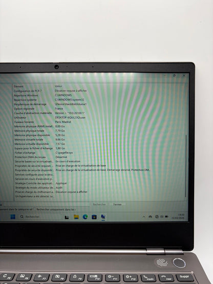 Lenovo ThinkBook 13s – i7-8565U / 8Go RAM / 256Go SSD – 13.3" FHD – A++ REF H21