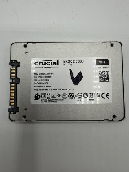 SSD SATA 2.5 500Go Samsung 850 860 870 EVO Crucial MX500 BX100 MX200 - Au choix