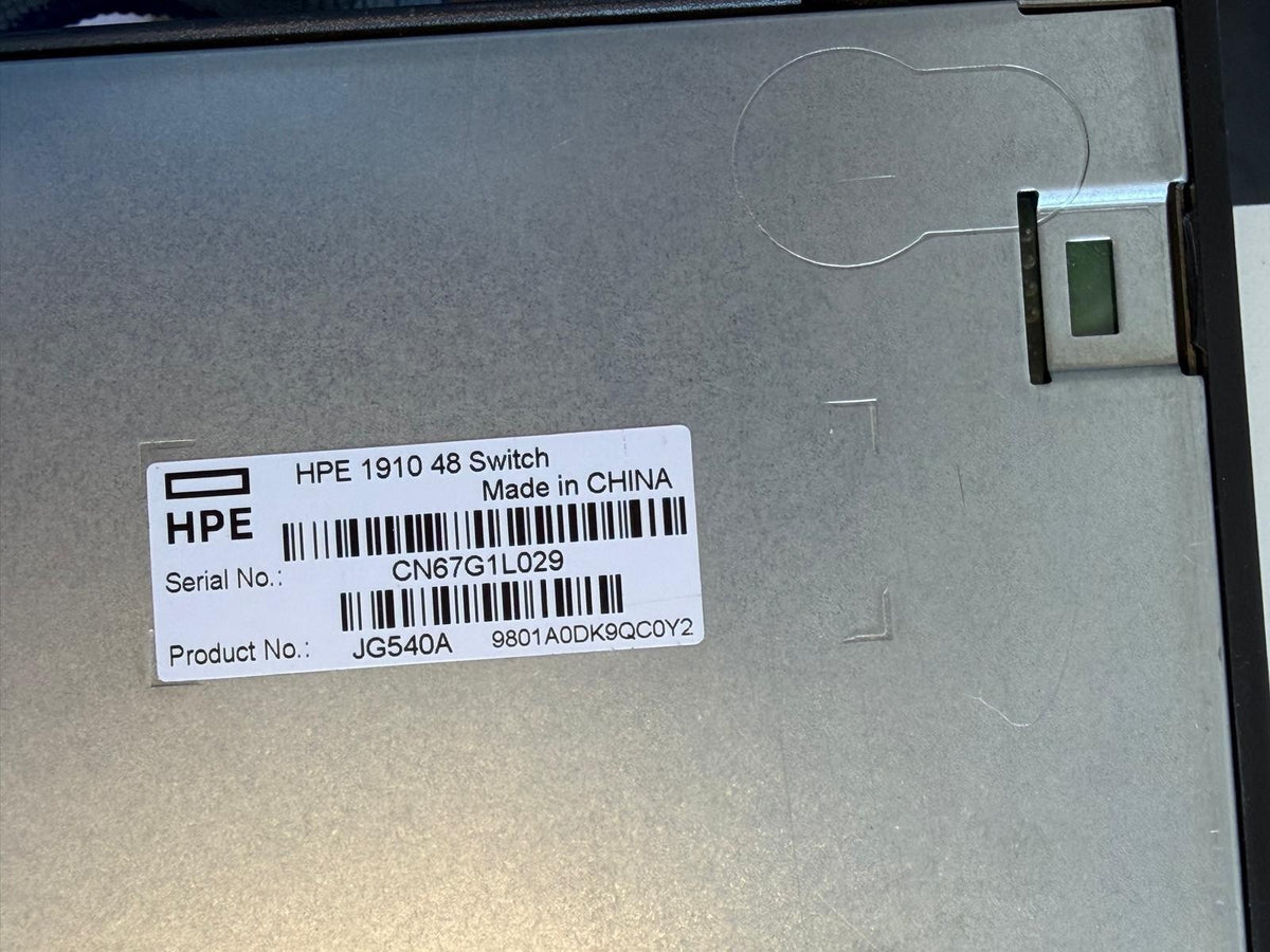 Switch HPE OfficeConnect 1910-48 JG540A 48 Ports Gigabit + 4 SFP Manageable