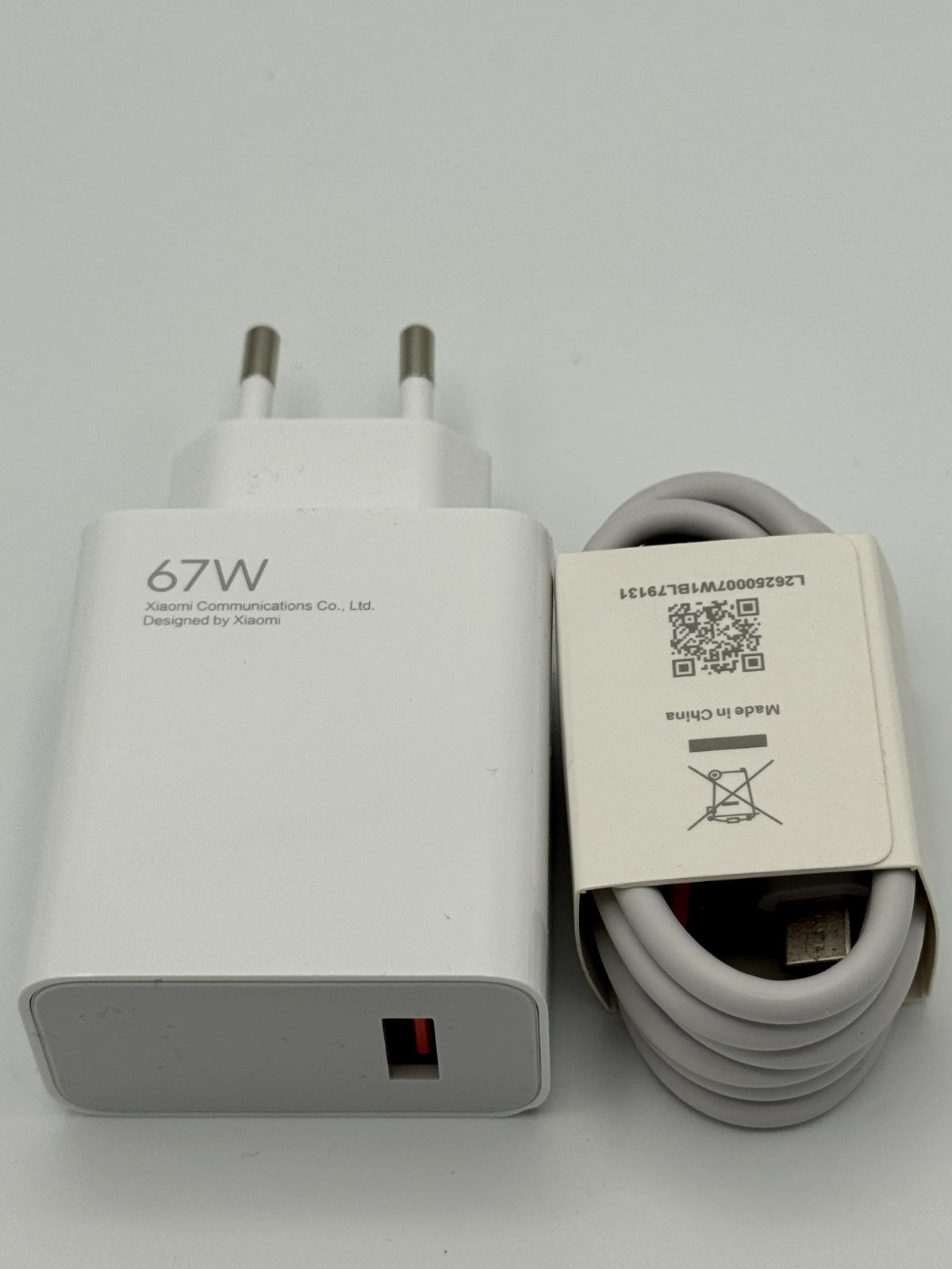 Chargeur type-C XIAOMI 67W d'origine 100% D 'origine +Cable 6A Type-C-(Ref 6A)