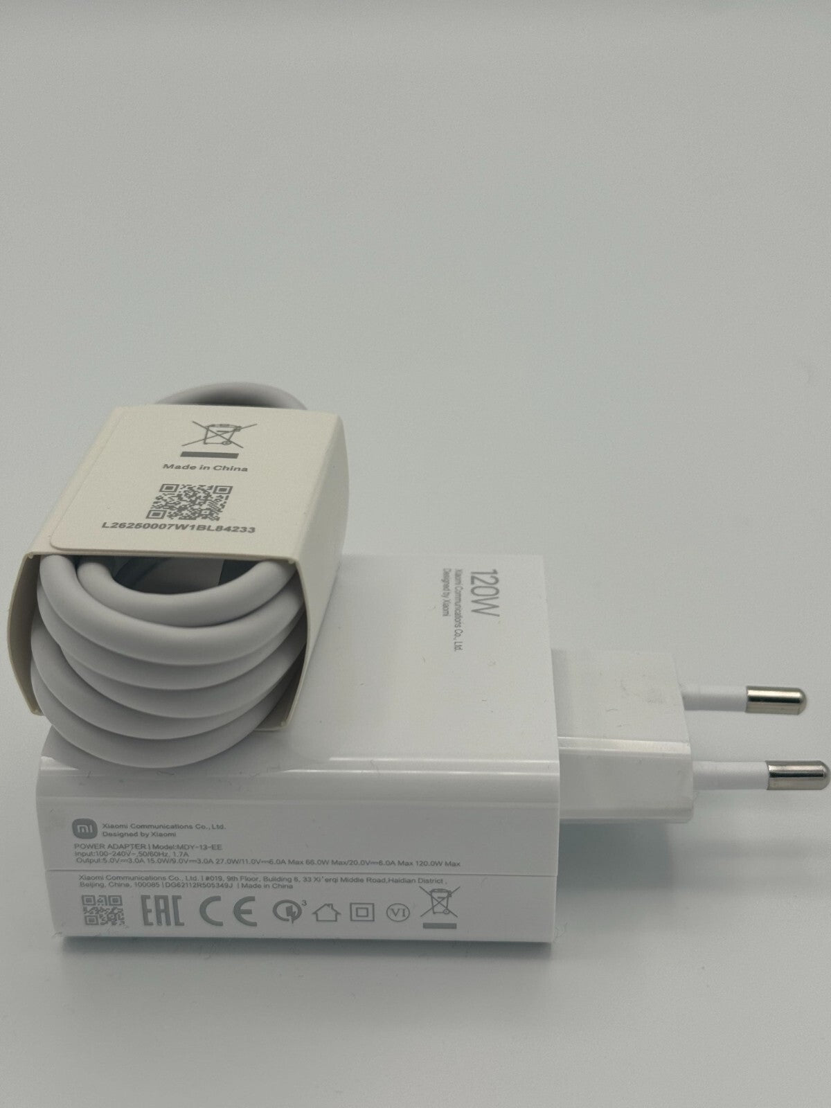 Chargeur XIAOMI 120W d'origine 100%  + Cable USB-Type-C