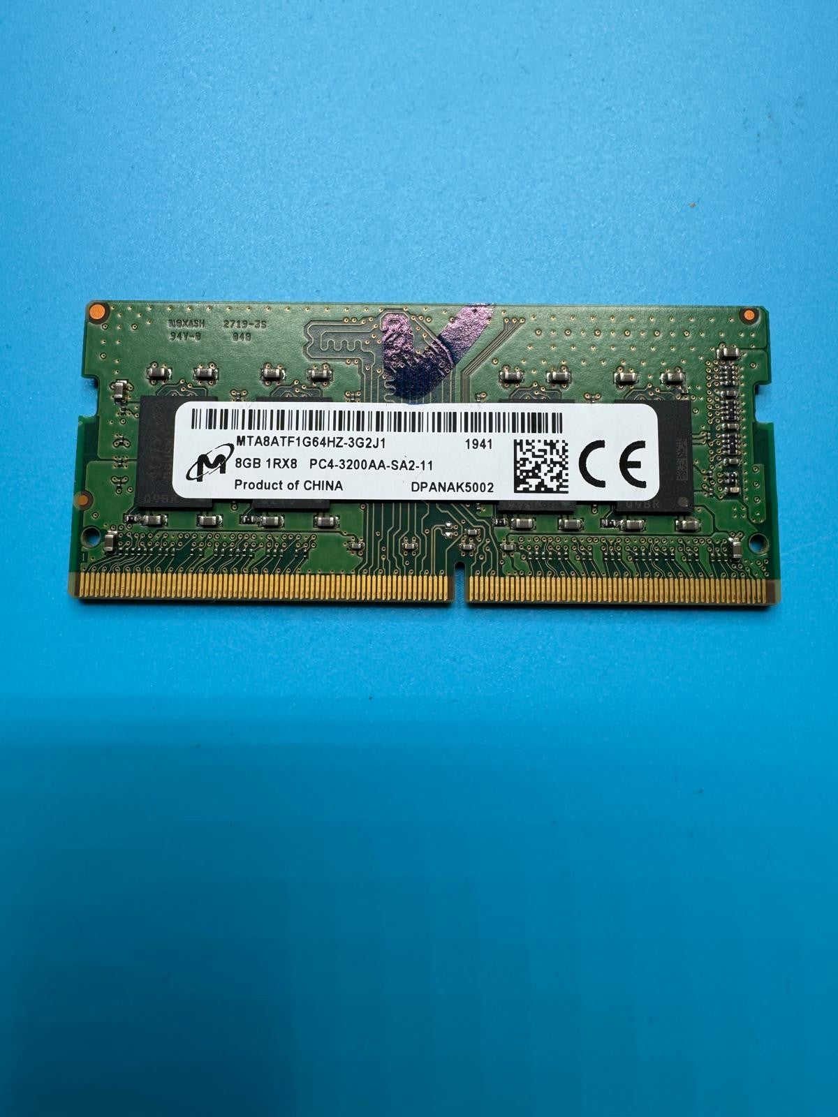 barrettes mémoire RAM DDR4 – 8 Go – 3200AA- Micron – Pour PC Portable
