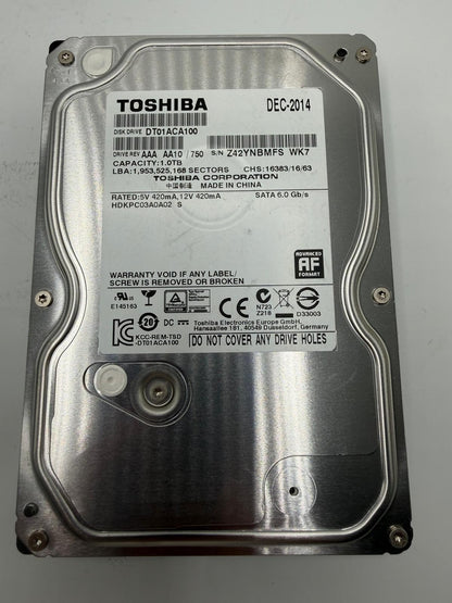 Disque dur Toshiba 1To SATA 3.5" DT01ACA100 - 7200 tr/min - Teste OK
