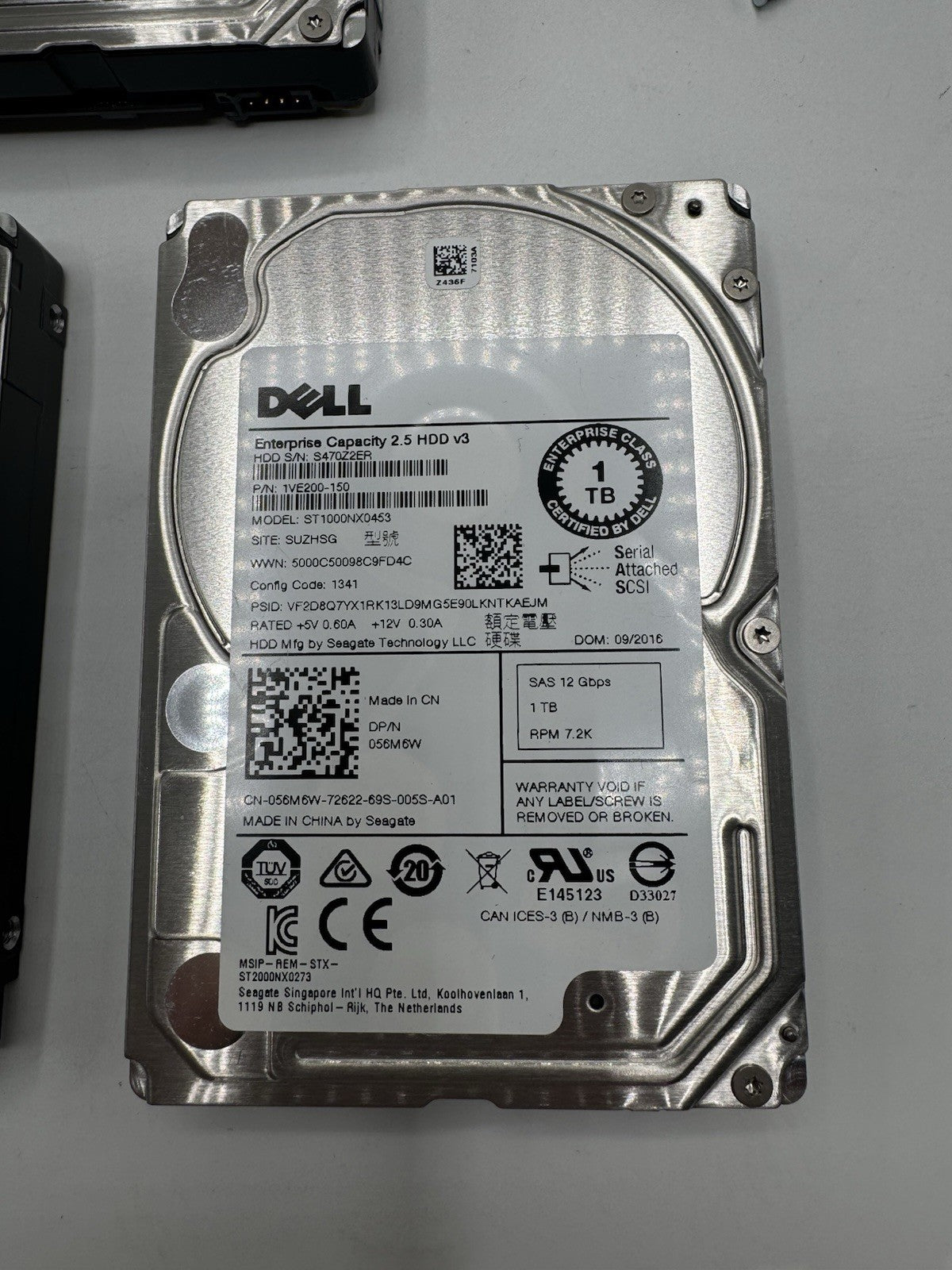HDD 2.5" 1TB SAS Dell ST1000NX0433 7.2K 12Gbps Serveur prix unitaire / 1 unité