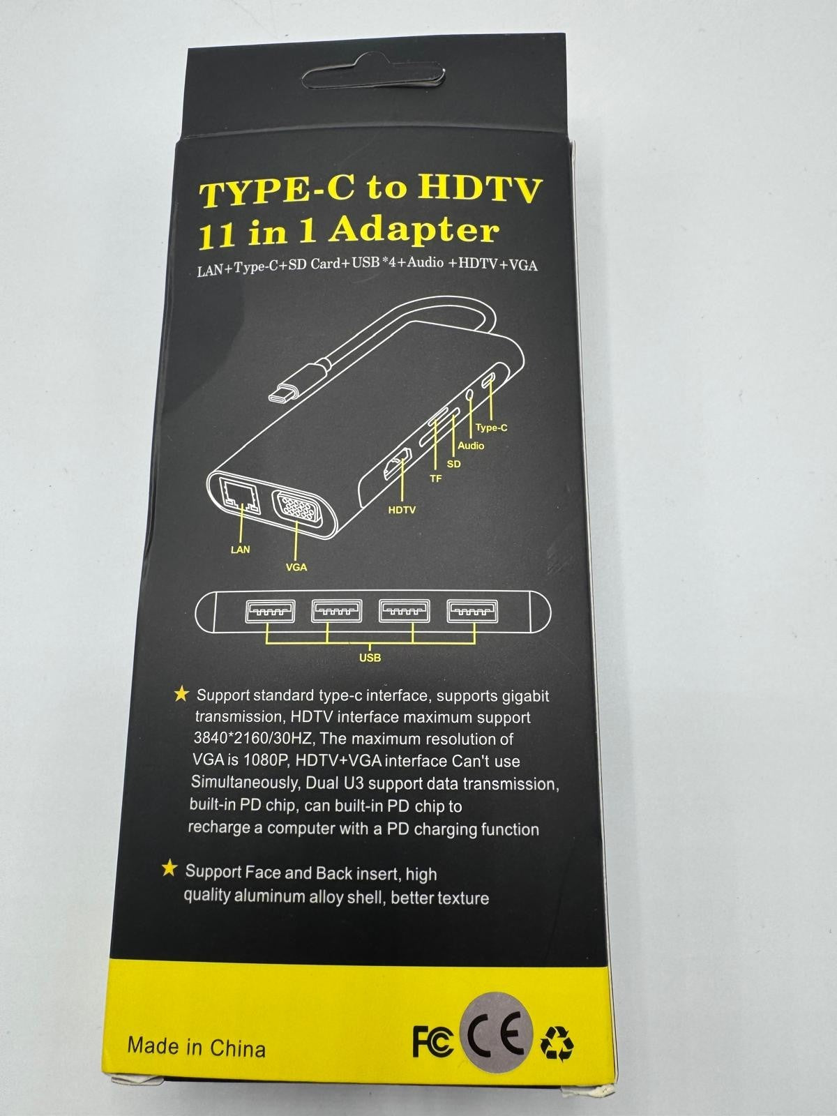 Station d’Accueil USB-C 11-en-1 – 4K HDMI / VGA / Ethernet / USB 3.0 / PD 100W