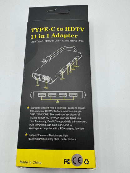 Station d’Accueil USB-C 11-en-1 – 4K HDMI / VGA / Ethernet / USB 3.0 / PD 100W