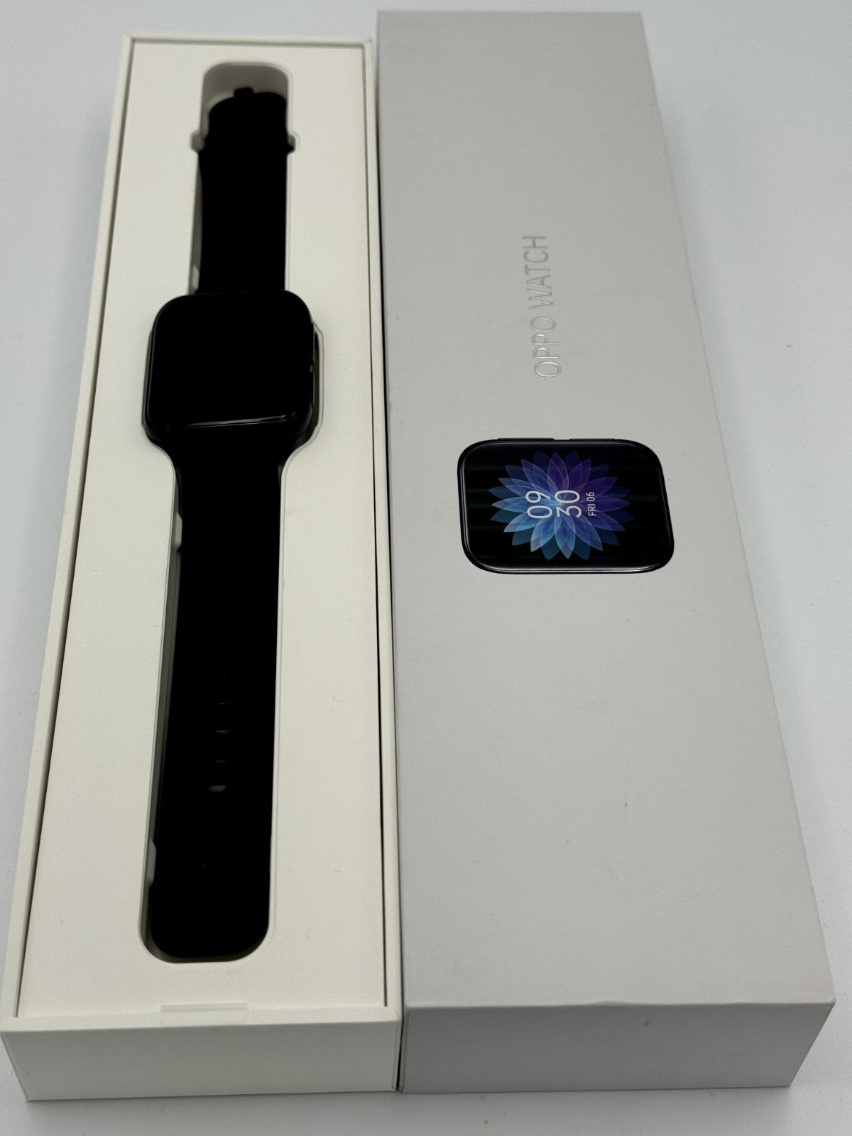 Oppo Watch 46mm (OW19W12) – Noire – Très propre + Boîte d’origine et chargeur ⌚