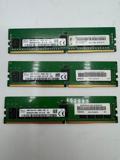 RAM 16Go DDR4 PC4-2666V ECC REG SK Hynix Lenovo Serveur Mémoire 16GB RDIMM
