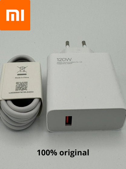 Chargeur XIAOMI 120W d'origine 100%  + Cable USB-Type-C
