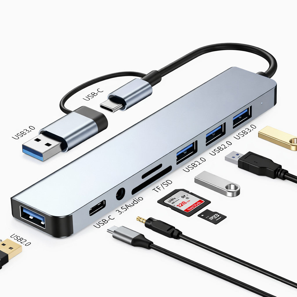 Hub USB-C & USB 3.0 – Station d’Accueil Multifonction 8-en-1 / 10-en-1