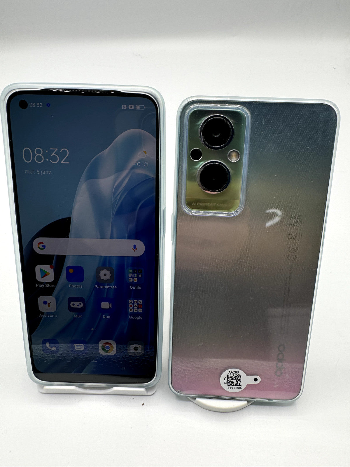 Oppo Reno 8 Lite – ARGENT -8 Go RAM / 128 Go - Dual SIM - Excellent état -